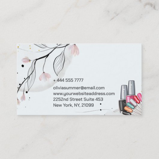 Carte De Visite Studio Nail Art (Dos)