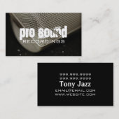 Carte De Visite Studio Professionnel Artistes de musique (Devant / Derrière)