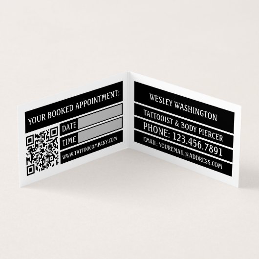 Carte De Visite Studio Tatouage & Piercing Corps, Rendez-vous (Intérieur)