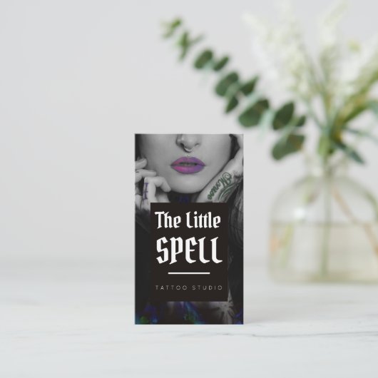 Carte De Visite Studio Tattoo / Artiste Tattoo (Debout devant)