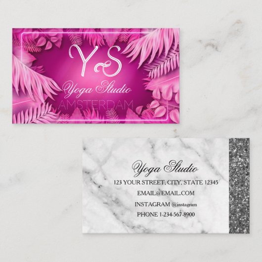 Carte De Visite Studio Yoga (Devant / Derrière)