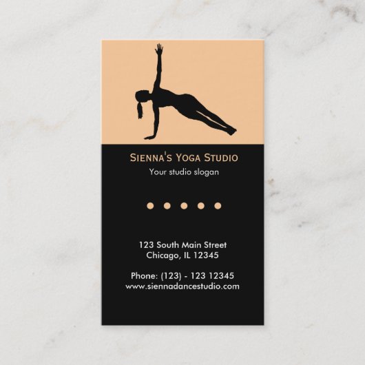 Carte De Visite Studio Yoga (Devant)