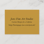 Carte De Visite Studios d'art raffiné Janz (Dos)