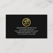 Carte De Visite Stunning Black Striking Electrical Lightning (Dos)