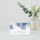Carte De Visite Stunning Dusty Blue Violet Gold Accent Alcohol Ink (Debout devant)