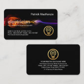 Carte De Visite Stunning Fast Lightning Strike Electrician Service (Devant / Derrière)