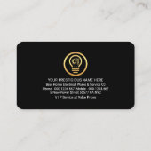 Carte De Visite Stunning Fast Lightning Strike Electrician Service (Dos)