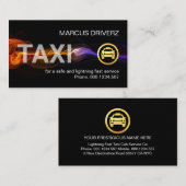 Carte De Visite Stunning Fast Lightning Taxi Service (Devant / Derrière)
