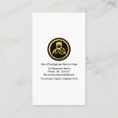 Carte De Visite Stunning Gold Stripes Frame Chauffeur (Dos)