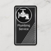 Carte De Visite Stunning Silver Faucet Frame Plumber (Devant)
