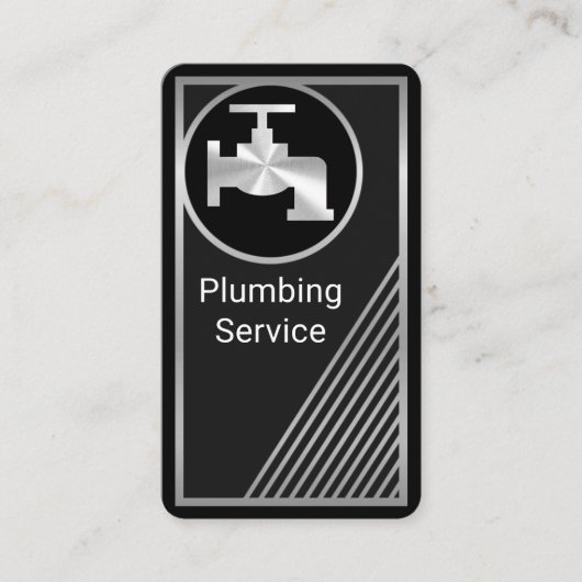 Carte De Visite Stunning Silver Faucet Frame Plumber (Devant)