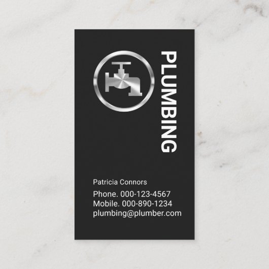 Carte De Visite Stunning Silver Plumbing Frame (Dos)
