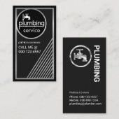 Carte De Visite Stunning Silver Plumbing Frame (Devant / Derrière)