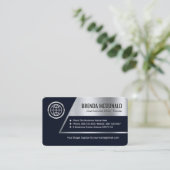 Carte De Visite Stunning Trapezium Silver Layer Business Owner (Debout devant)