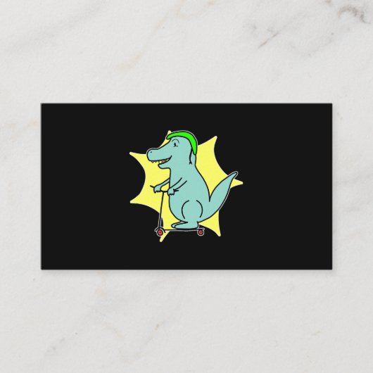 Carte De Visite Stunt Scooter Dinosaur Scooter Dragon Comédie Anim (Devant)