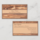 Carte De Visite Style 100% naturel biologique bois (Devant / Derrière)