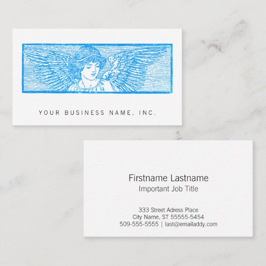 Carte De Visite Style à ailes d'impression typographique (Devant / Derrière)