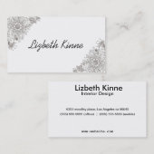 Carte De Visite Style à la mode moderne élégant (Devant / Derrière)