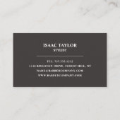 Carte De Visite Style Afro, Barbiers Hommes (Dos)