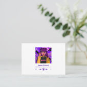 Carte De Visite style anime avec une femme cool (Debout devant)