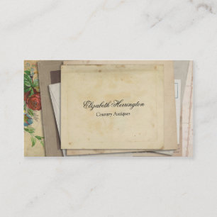 Carte De Visite Style antique empilé par éphémères de papier