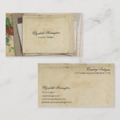 Carte De Visite Style antique empilé par éphémères de papier (Devant / Derrière)