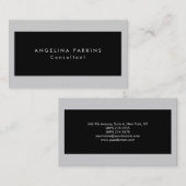 Carte De Visite Style Arrière - plan moderne gris moderne original (Devant / Derrière)
