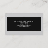 Carte De Visite Style Arrière - plan moderne gris moderne original (Dos)