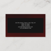 Carte De Visite Style Arrière - plan moderne rouge gris original (Dos)