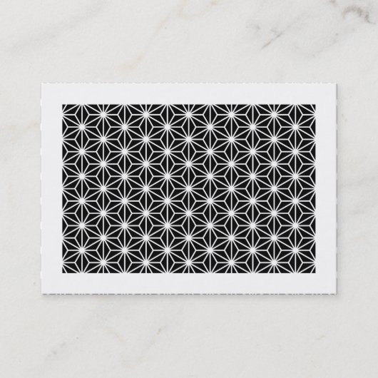Carte De Visite Style Asanoha (Bordé) (Devant)