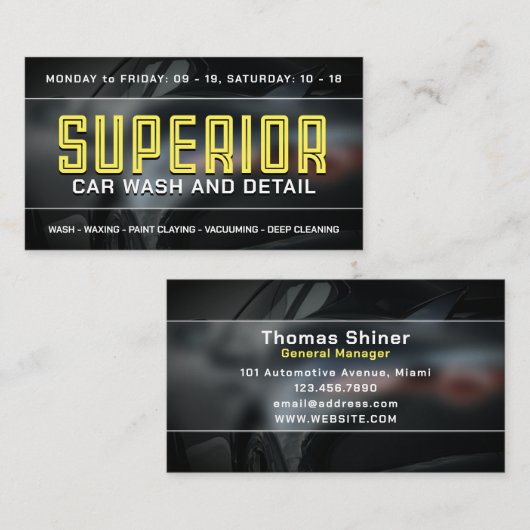 Carte De Visite Style automobile gras (Devant / Derrière)
