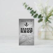 Carte De Visite Style barbier professionnel avec logo (Debout devant)