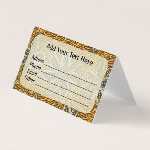 Carte De Visite Style Batik Floral Abstrait africain