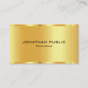 Carte De Visite Style Black & Gold Premium Ultra épais Luxe