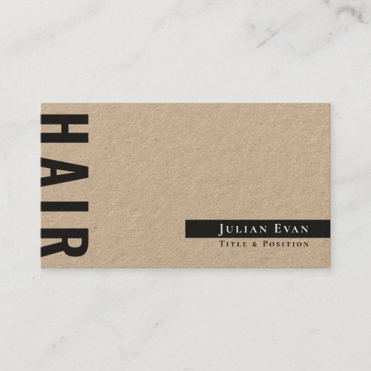 Carte de visite stylé Black Kraft (Devant)