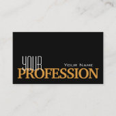 Carte De Visite Style Black Orange Simple et professionnel (Devant)