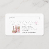 Carte De Visite Style Black & Rose Beauté Esthétique Loyauté & (Dos)