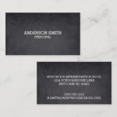 Carte De Visite Style Blackboard Sept lignes personnalisé (Devant / Derrière)