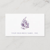 Carte De Visite Style blanc de Letterpess de lapin (Devant)