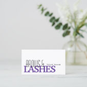 Carte De Visite Style blanc violet noir simple et professionnel (Debout devant)