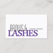 Carte De Visite Style blanc violet noir simple et professionnel (Devant)