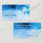 Carte De Visite Style bleu clair - Moderne et high-tech (Devant / Derrière)