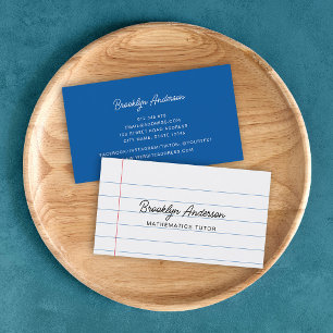 Carte De Visite Style Bloc-notes blanc