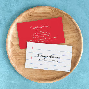 Carte De Visite Style Bloc-Notes Blanc