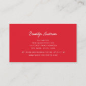 Carte De Visite Style Bloc-Notes Blanc (Dos)