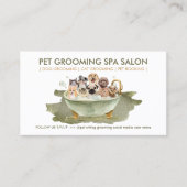 Carte De Visite Style Boho Grooming Animaux Spas Chats Chiens (Devant)