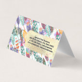 Carte De Visite Style Boho | Or brossé | Outils Salon (Dos)