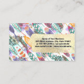 Carte De Visite Style Boho | Or brossé | Outils Salon (Dos)