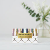 Carte De Visite Style Boho | Plumes modernes Motifs Abstraits (Debout devant)