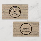 Carte De Visite Style bois rustique (Devant / Derrière)